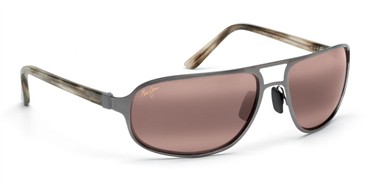 Maui Jim Lahainaluna Sunglasses - Brushed Silver / Maui Rose Polarized
