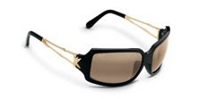 Maui Jim Bamboo Sunglasses - Gloss Black with Gold / HCL Bronze Polarized