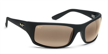Maui Jim Peahi Sunglasses - Matte Black / HCL Bronze Polarized