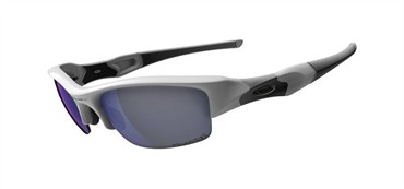 Oakley Asian Fit Flak Jacket Fishing Specific - Polished White / Deep Blue Polarized