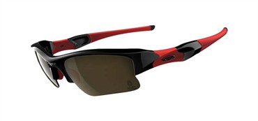 Oakley KVD Flak Jacket XLJ Sunglasses - Polished Black / Titanium Iridium Polarized