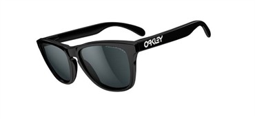 Oakley Frogskins Sunglasses - Polished Black / Grey Polarized