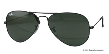 Ray-Ban 3025 L2823 Aviator Large Metal Sunglasses - Black / G-15 XLT (58/14)