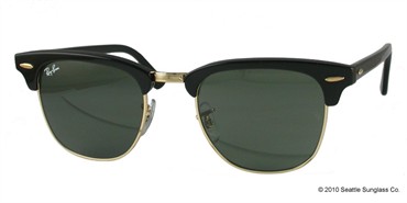 Ray-Ban 3016 W0365 Clubmaster Sunglasses - Black / G-15 XLT (49/21)