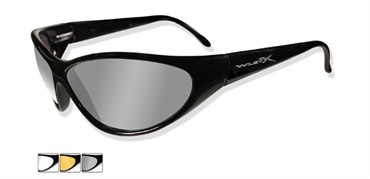 Wiley X Romer II Sunglasses - Gloss Black/Smoke, Clear & Light Rust Lenses