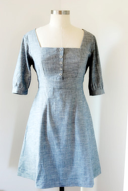 Image for Ashland Dress fabric kit - stretch chambray