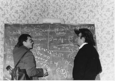 At the Conference on Differential Geometry and Global Analysis in Garwitz, Germany, in 1981. (Photo courtesy of Archives of the Mathematisches Forschungscinstitut Oberwolfach)