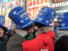 New Years Eve Tourists Kissing