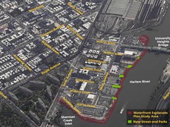 Aerial View of Planned Sherman Creek Esplanade