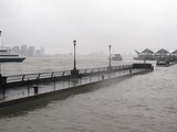 Rainstorm Causes Flooding Along Manhattan's Southern Shore