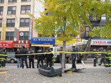DOT Proposes Traffic Medians on Bowery, Manhattan Bridge Ramp Work(DNAinfo/Suzanne Ma)