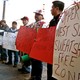 Ex-Workers Protest Lost Wages Outside Upper West Side Cafe(DNAinfo/Serena Solomon)