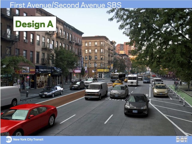 MTA and DOT Unveil Bus and Bike Lanes for East Side to Allay Traffic