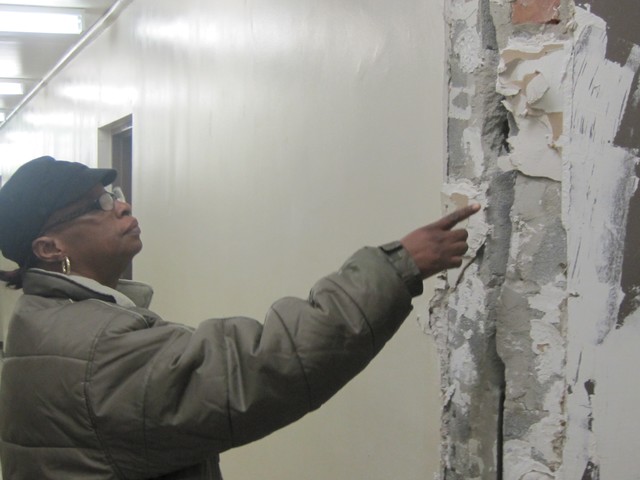 Benay Chisholm Shows Cracks in Her Building's Walls