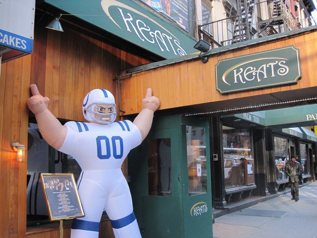 Manhattan's Colts and Saints Fans Will Cheer Together at their Local Watering Holes on Sunday