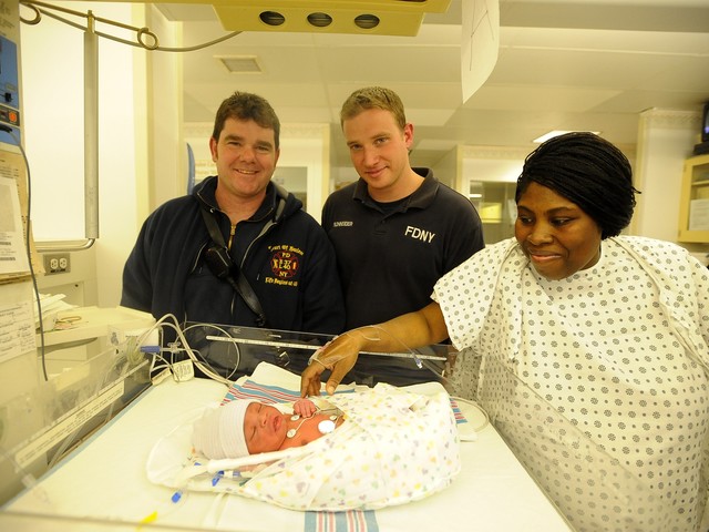Twins Delivered by Firefighters
