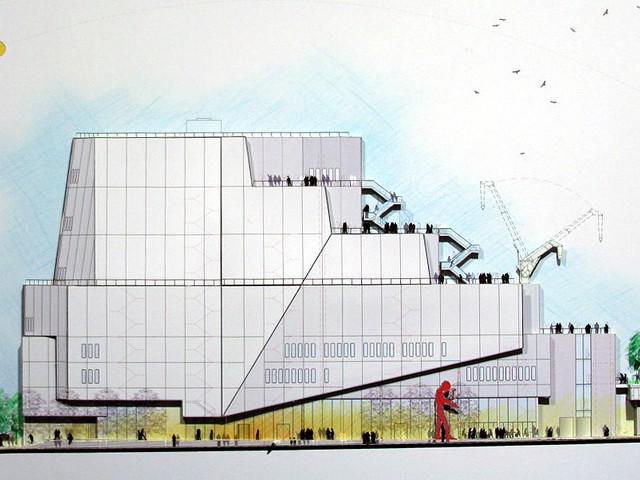 An artist's rendition for the future Whitney Museum of American Art in the Meatpacking District.