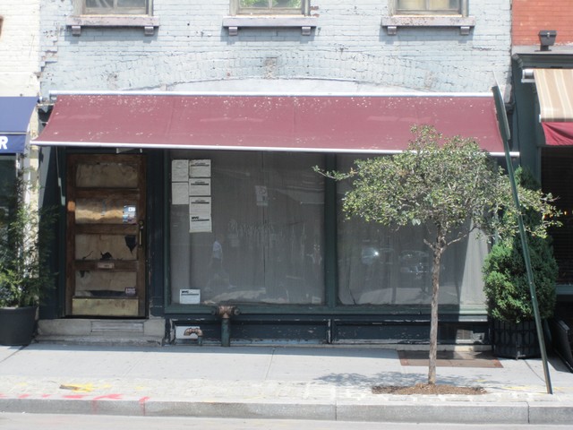 A vacant storefront on Greenwich Avenue.