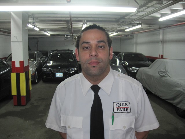 Henry Valerio of Quik Park earns half as much in tips than he used to when St. Vincent's was open.
