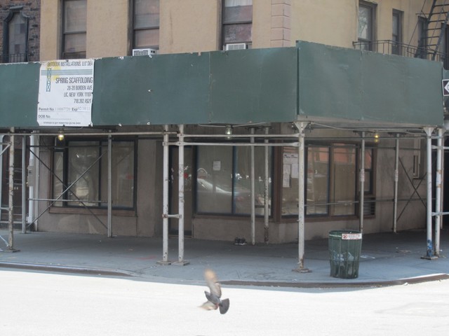 A shuttered business on Greenwich Avenue.