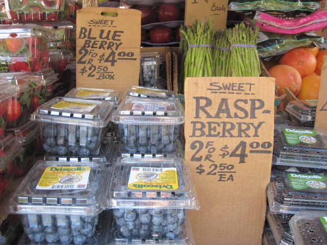 The fruit cart across from St. Vincent's hospital used to sell dozens of packs of blueberries a day.