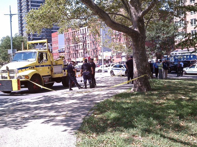 An MTA Bridges and Tunnels truck hit a young boy at the entrance to the RFK bridge on Friday.