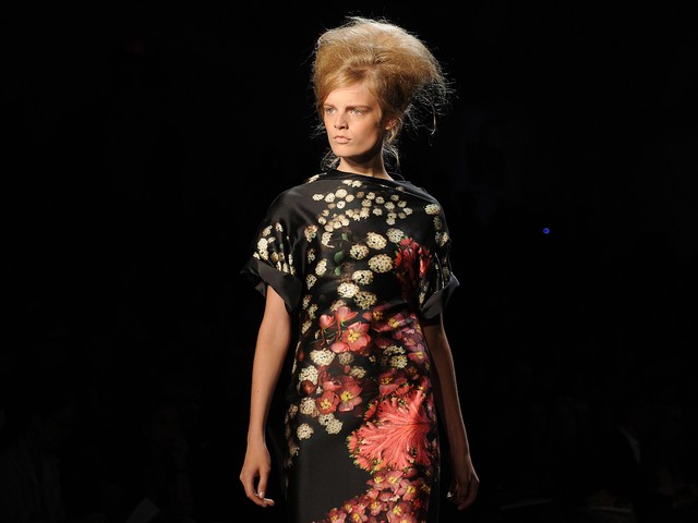 Vera Wang runway show during Mercedes-Benz Fashion Week being held at Lincoln Center.