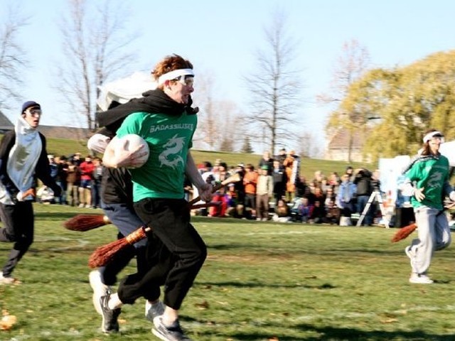 Quidditch players have to move quickly, despite having a broomstick between their legs.