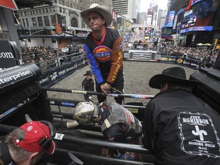 Kody Lostroh, of Longmont, Colo., rides Smack Down during last year's Professional Bull Riders Invitational at Madison Square Garden.