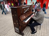 Piano Exhibition Which Will Place 60 Instruments in Public Places is Music to Art Lovers' Ears