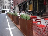 City’s First Pop-Up Sidewalk Cafe Opens on Pearl Street