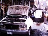 Van Catches Fire Near Lincoln Center