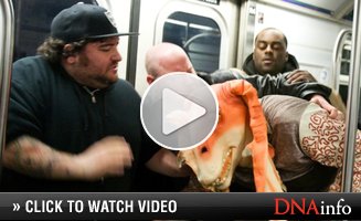 Jar Jar Binks Beat Up on Subway Car in Improv Stunt