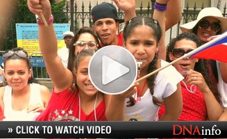 The Puerto Rican flag was on display Sunday.