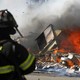 Sanitation Facility on West Side Pier Engulfed in Flames