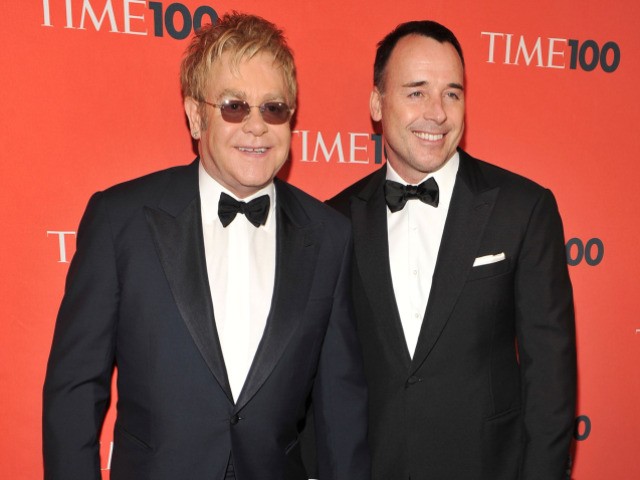 Musician/Sir Elton John and his partner David Furnish joined Glenn Beck and Sarah Palin on Tuesday at the Time's 100 Most Influential People gala.