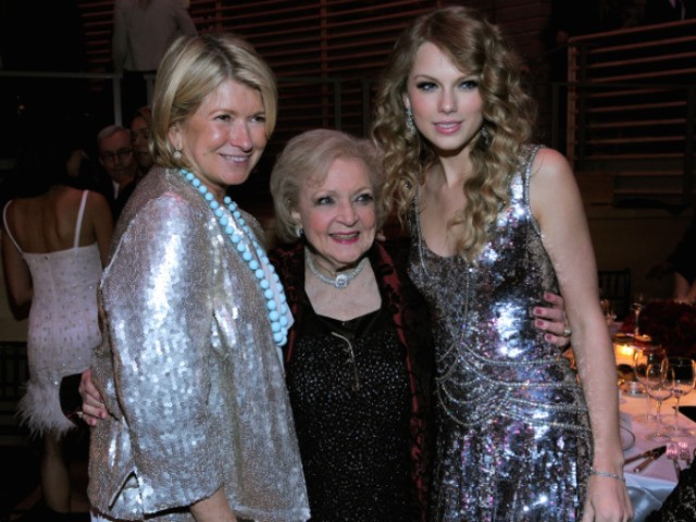 Domestic guru Martha Stewart, golden girl Betty White and musician Taylor Swift posed for photographers at Time's 100 Most Influential People gala on Tuesday.