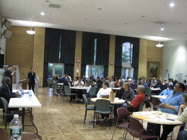 Approximately 200 people attended the meeting hosted by Project Remain/ Nos Quedamos at the Isabella Geriatric Center.