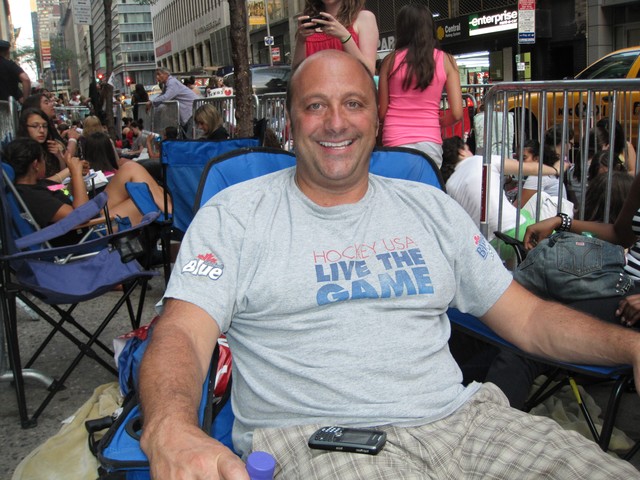 Joe Pezzino, 48, drove down from Buffalo with his 15-year-old daughter and her friends.