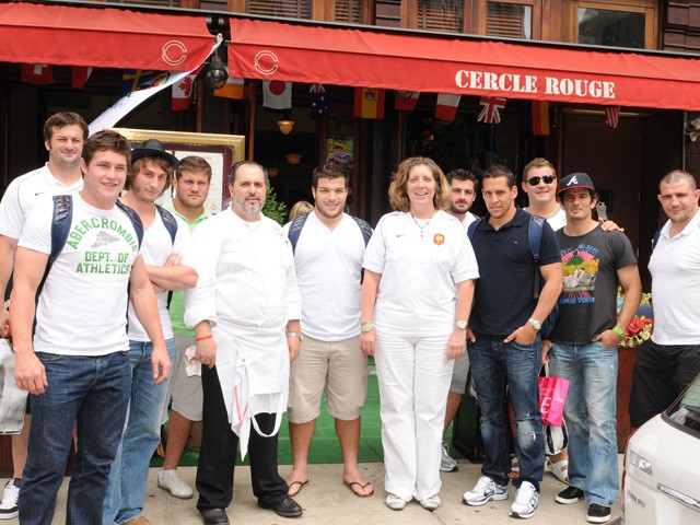 The French national rugby team with the head chef Pierre couldn't help the French win.