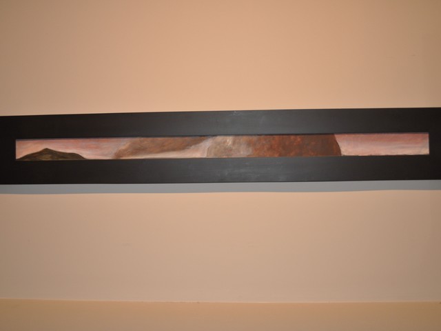 Thomas Vinton, 57, showed an untitled work of oil, acrylic and charcoal on plywood. He has worked as a security guard at the Met's Cloisters Museum for 24 years. .