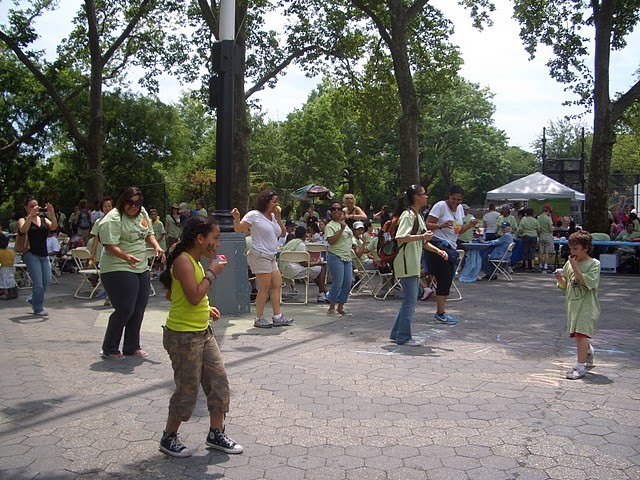 The Harlem Children's Zone organized a dance contest after the hike.