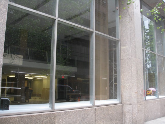 The libraries windows have been standing empty for two years.