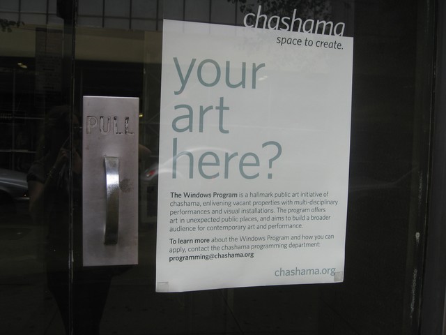 Chashama is still accepting proposals from artists who want to use the space.