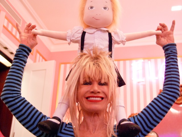 Betsey Johnson, the fashion designer who designed the suite, appeared for the opening, Thursday.