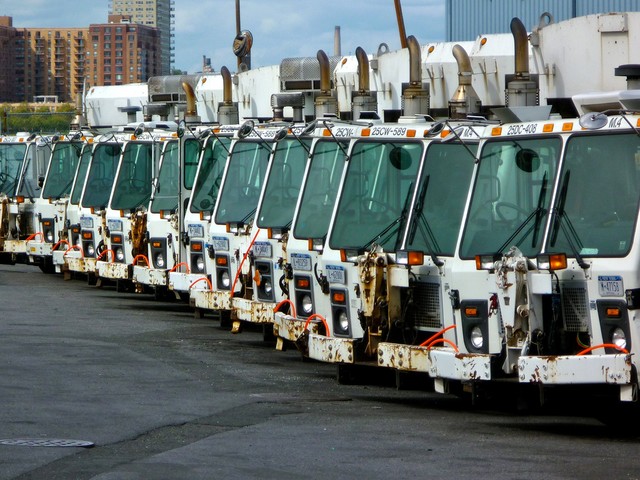 Department of Sanitation Trucks in East Harlem