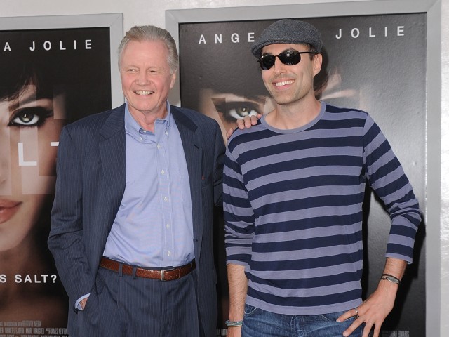 James Haven and Jon Voight, brother and father of Angelina Jolie, at the actress' Monday movie premiere.