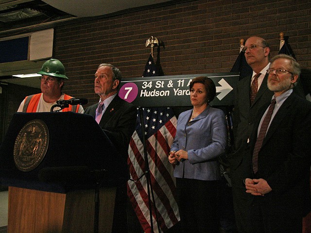 “It’s always a wondrous day when we celebrate the expansion of the tunnels,” said Mayor Bloomberg at a press conference in Port Authority.