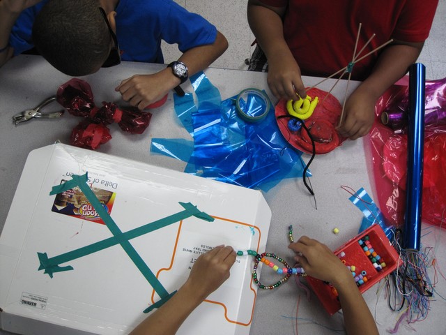 Visually-impaired students at the Jewish Guild for the Blind's school learned creative skills and life lessons at an art class Wednesday.