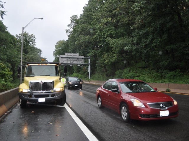 Traffic resumed at a normal pace after a tree was cleared from the southbound lane of the Henry Hudson Parkway in Upper Manhattan.